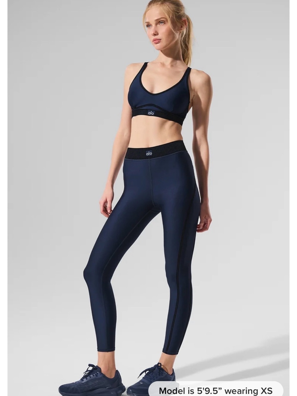 ALO Yoga Navy Airlift High-Waist 7/8 Line Up Legging